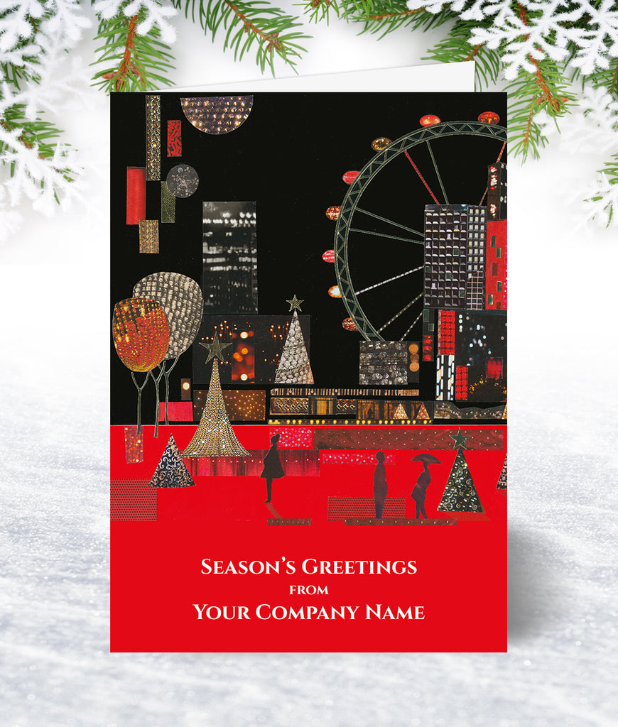 Front Personalised Business Christmas Cards