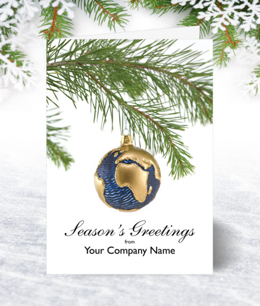 Bauble Globe Christmas Card