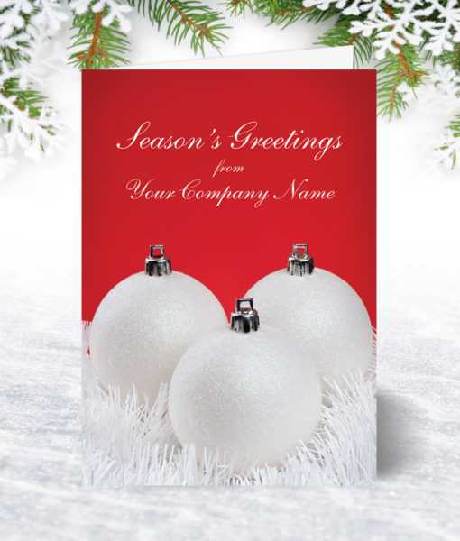Frosted Baubles Christmas Card