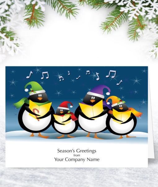 Penguin Choir Christmas Card