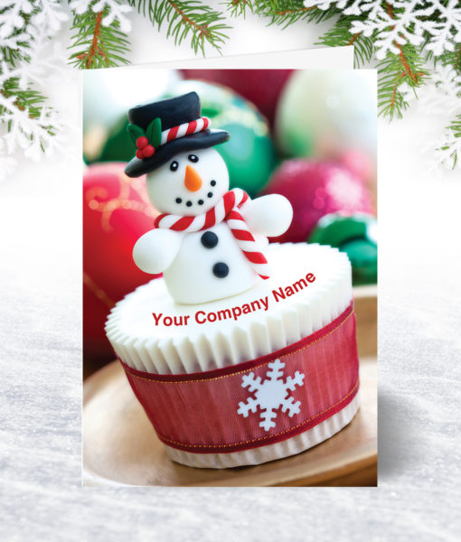 Snowman Cupcake Christmas Card