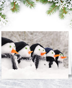 Snowman Row Christmas Card