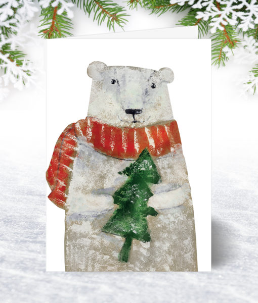 Bear and Tree Christmas Card
