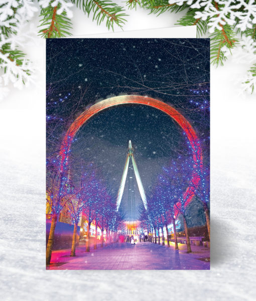 London Eye in the Snow Christmas Card