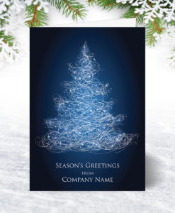 Swirly Tree Christmas Card