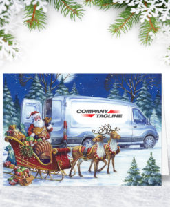 A Helping Hand Transit Van Christmas Card Personalised
