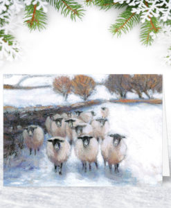 Sheep in Snow Christmas Card