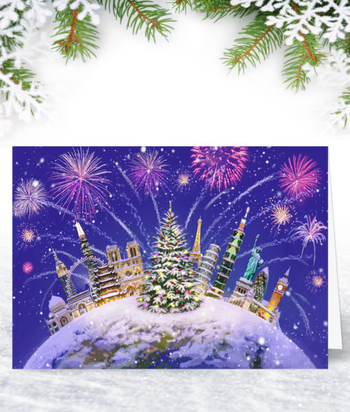 Global Celebrations Personalised Christmas Card from Corporate Collection