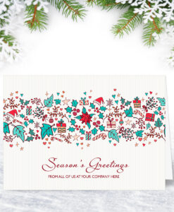 Candy Cane Wreath Christmas Card