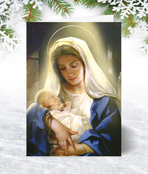 Madonna and Child Religious Christmas Card