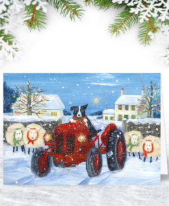 On the Farm Tractor Christmas Card