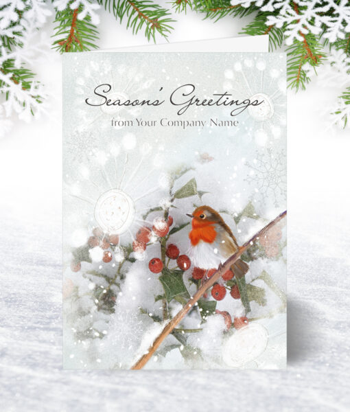 Robin and Berries Christmas Card