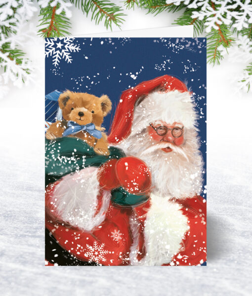 Santa and Ted Christmas Card
