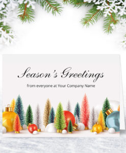 Festive Personalised Business Christmas Card